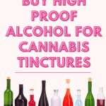An image of alcohol bottles with the written words Where To Buy High Proof Alcohol For cannabis Tinctures