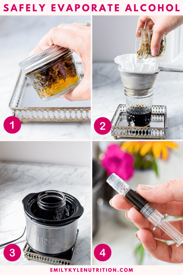 How to Evaporate Alcohol From Tinctures » Emily Kyle, MS, RDN