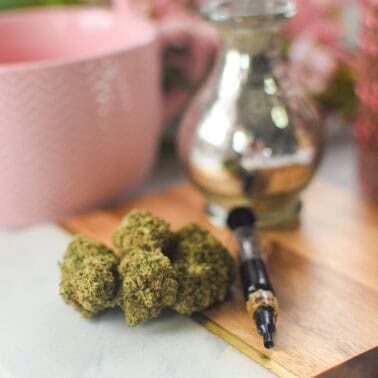 A picture of cannabis and FECO.