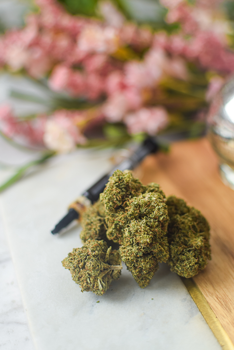 A picture of cannabis and FECO.