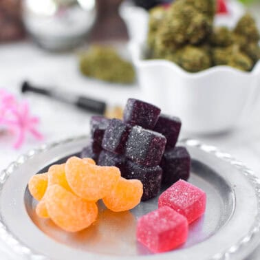 A picture of many different kinds of cannabis edibles.