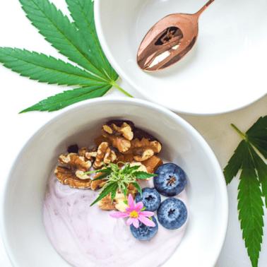 A picture of a cannabis breakfast bowl by Emily Kyle.