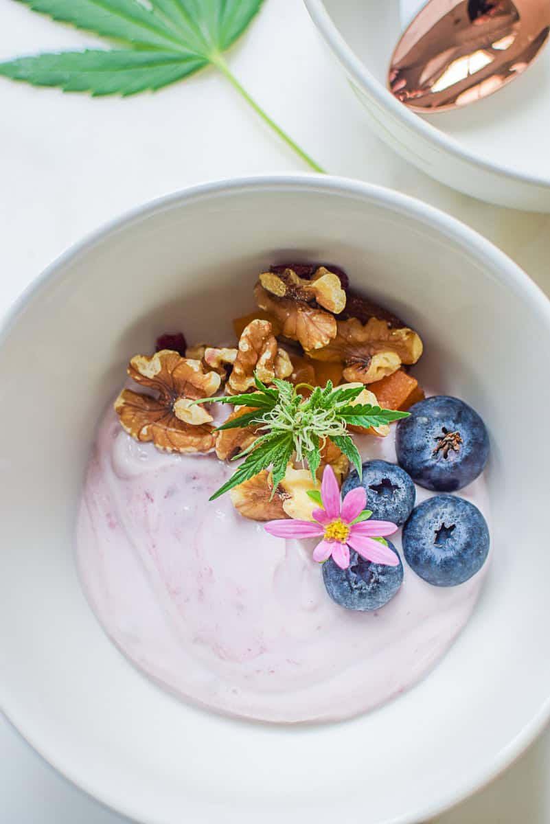 A picture of a cannabis breakfast bowl.