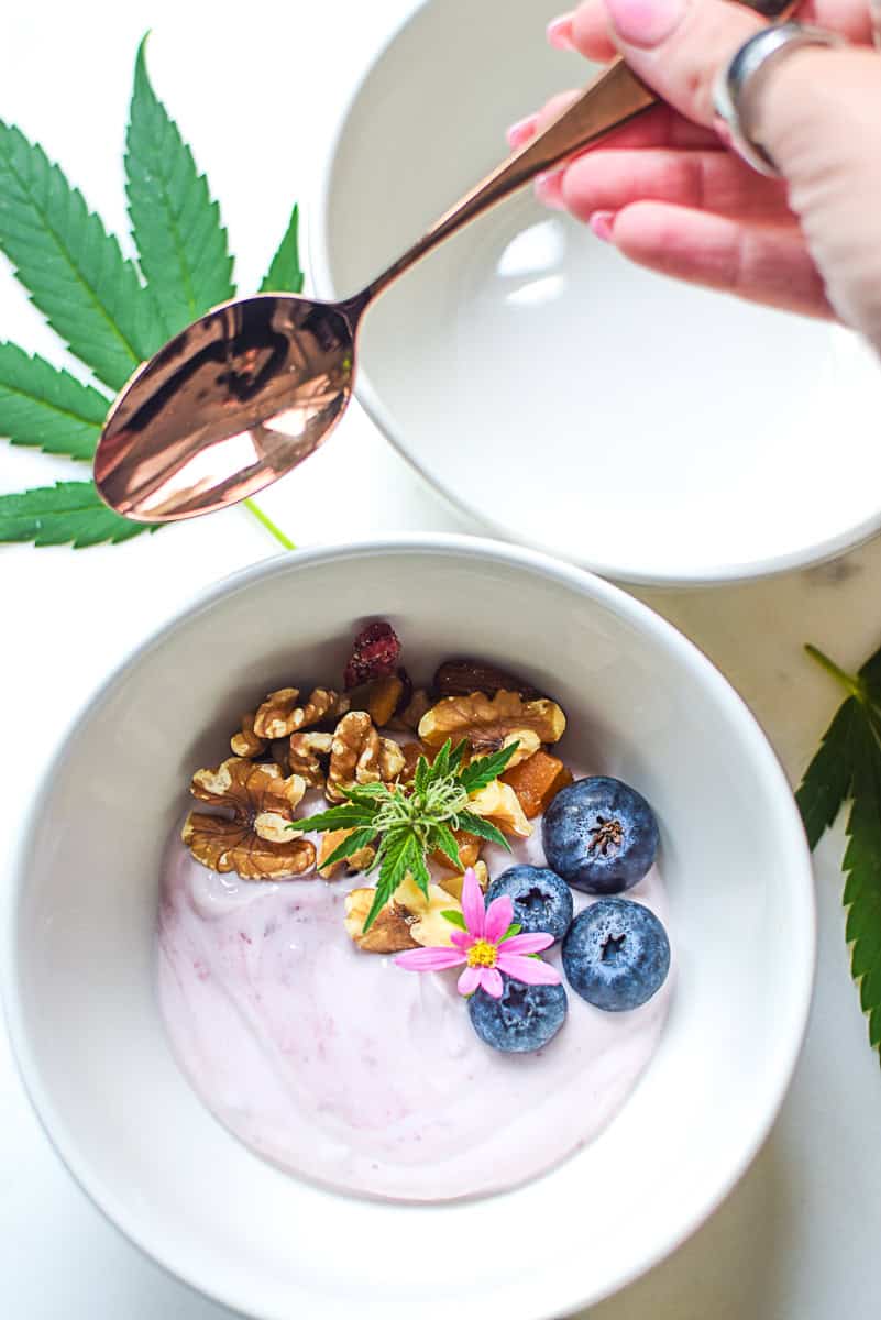 A picture of a cannabis breakfast bowl.