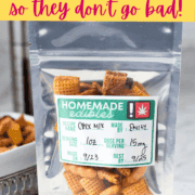A picture of a edible with text that says how to store infused edibles.