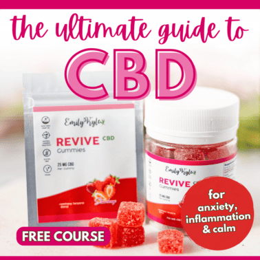 Text stating the ultimate guide to CBD.