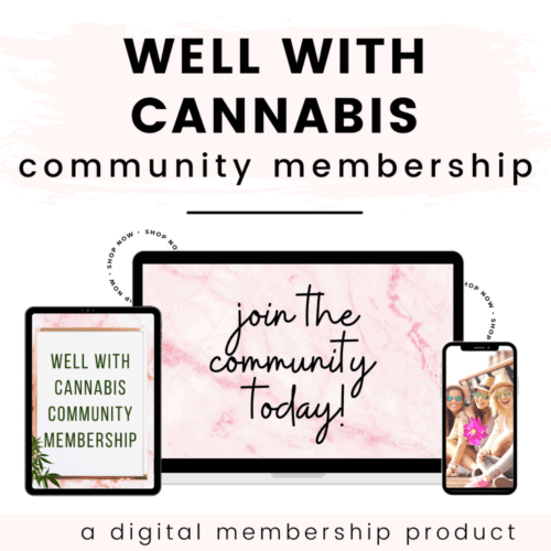 Text stating Well With Cannabis Community Membership.