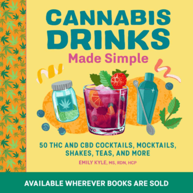 A picture of the cover of the book Cannabis Drinks Made Simple by Emily Kyle.