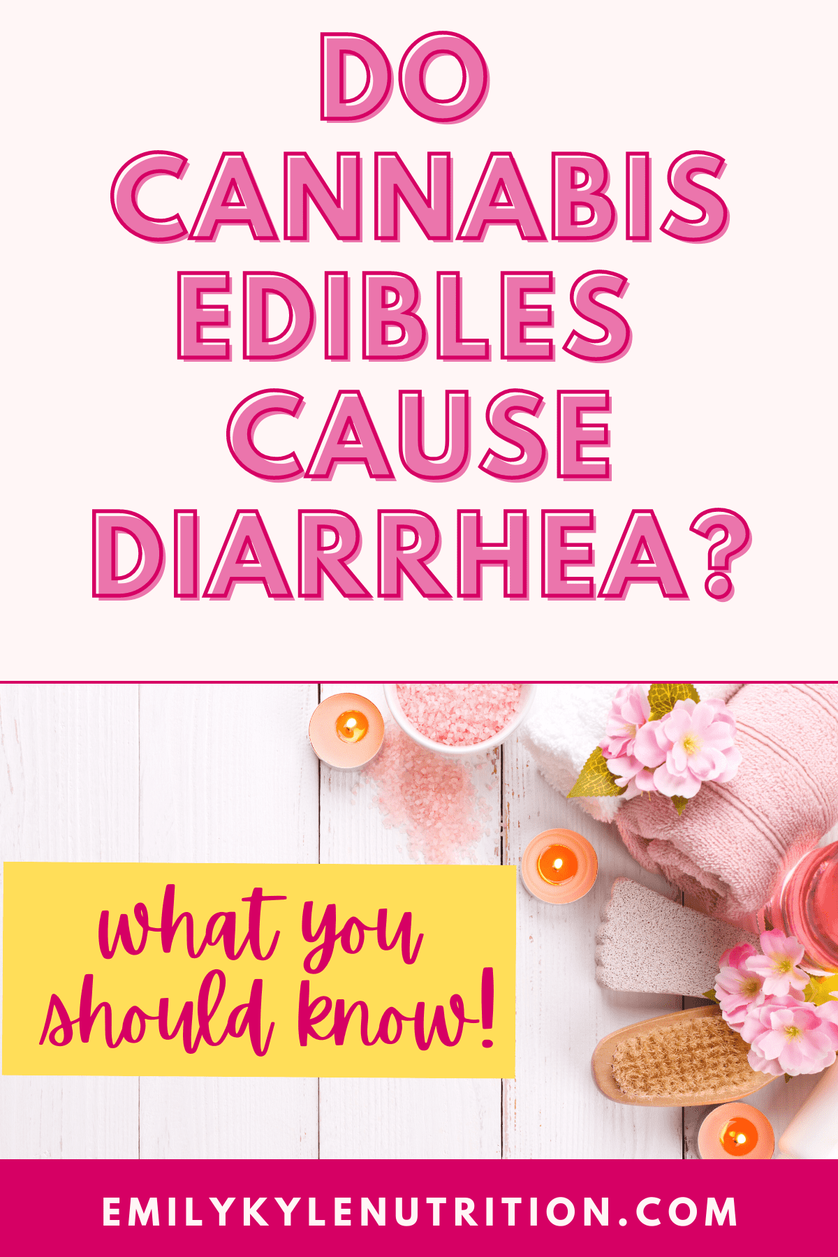Text stating: do cannabis edibles cause diarrhea?