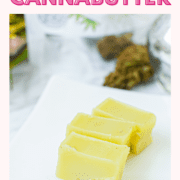 A picture of CBD butter or CBD cannabutter on a white plate.