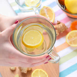 Honey Ginger Warm Lemon Water Recipe Benefits Emily Kyle MS RDN