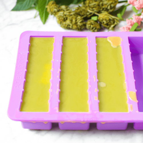 A picture of cannabutter in a stick mold