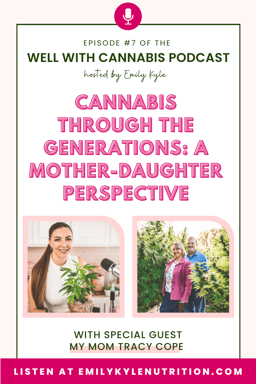 A picture of Tracy and John Cope with text that says generational cannabis: a mother-daughter perspective with my mom.
