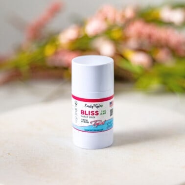 A picture of Emily Kyles Bliss relief stick.