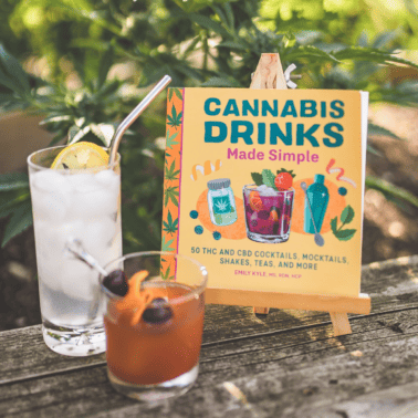 A picture of Emily Kyles cannabis drinks made simple cookbook.