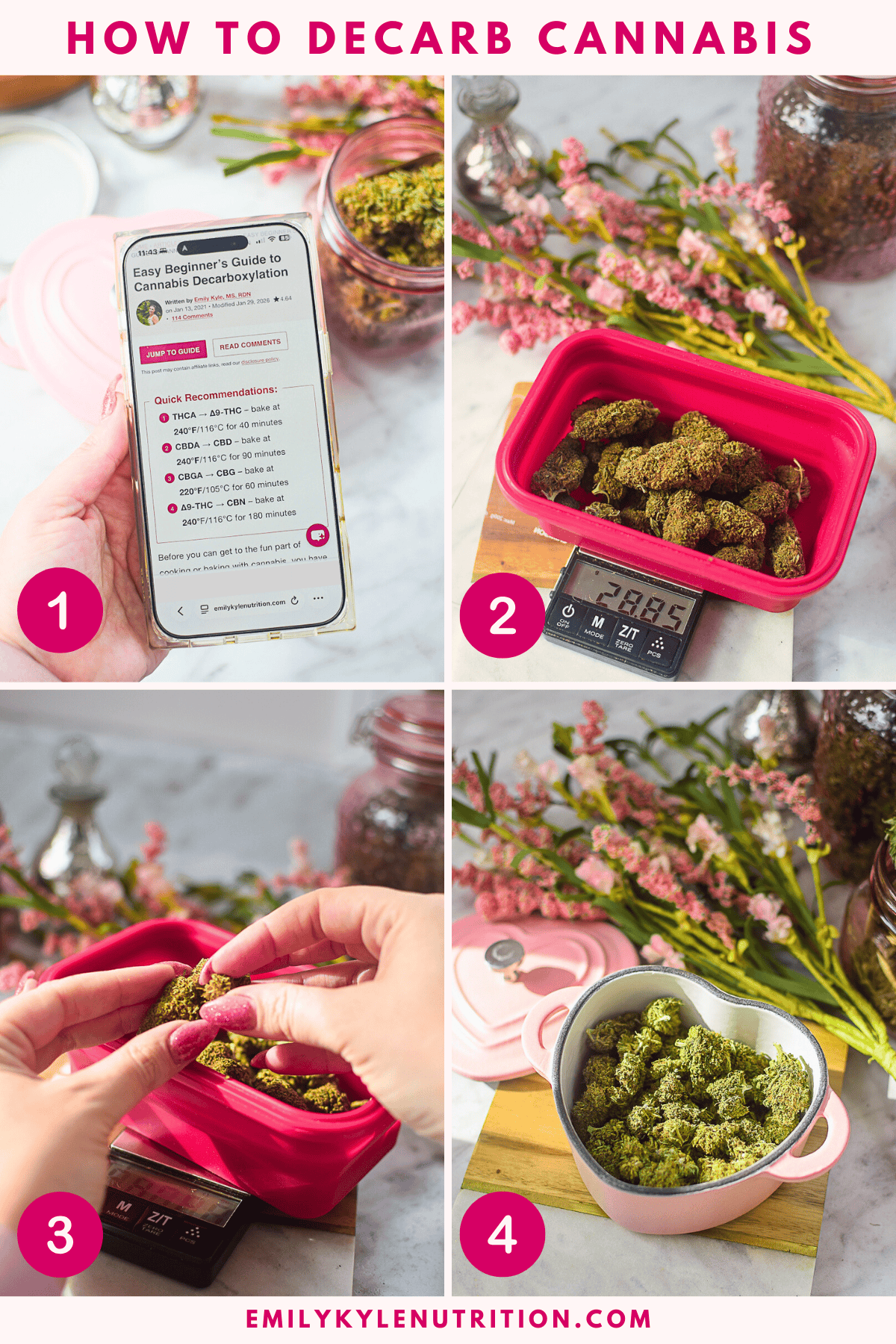 Cannabis before and after decarbing for optimal potency and effects.